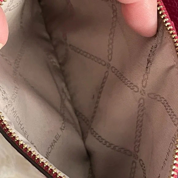 Michael Kors Burgundy Adele Leather wristlet Wallet - Picture 10 of 12